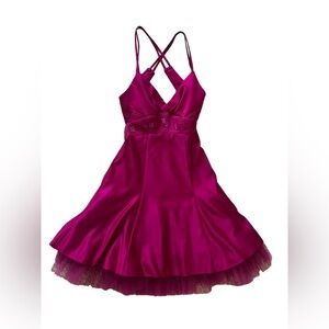 Party dress Jessica McClintock for Gunne Sax Fuschia color size 1 (backless)